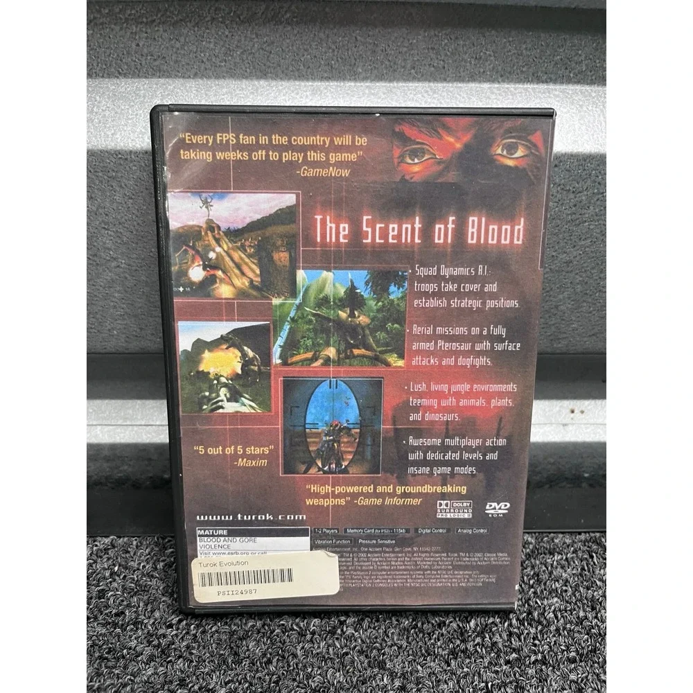 Turok Evolution Video Game for PlayStation 2